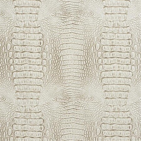 Designer Fabrics Designer Fabrics G032 54 in. Wide White And Gray; Crocodile Faux Leather Vinyl Fabric G032